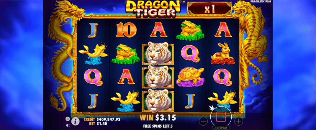 Dragon Tiger slot screenshot