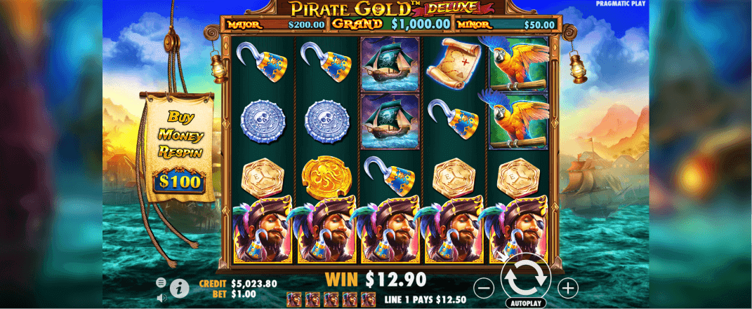 Pirate Gold Deluxe slot screenshot