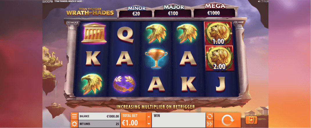 Titan Thunder: Wrath of Hades slot screenshot