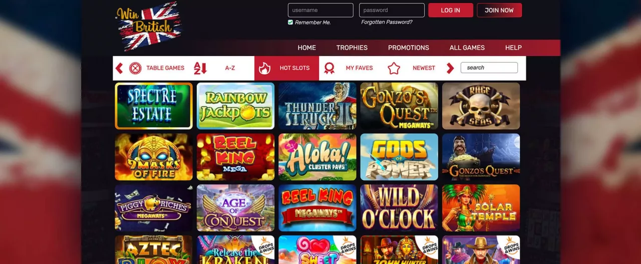 Win British Casino Games screenshot