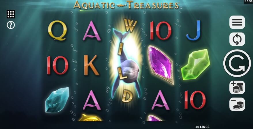 Aquatic Treasures Spielautomaten Bewertung, Walzen und Symbolen