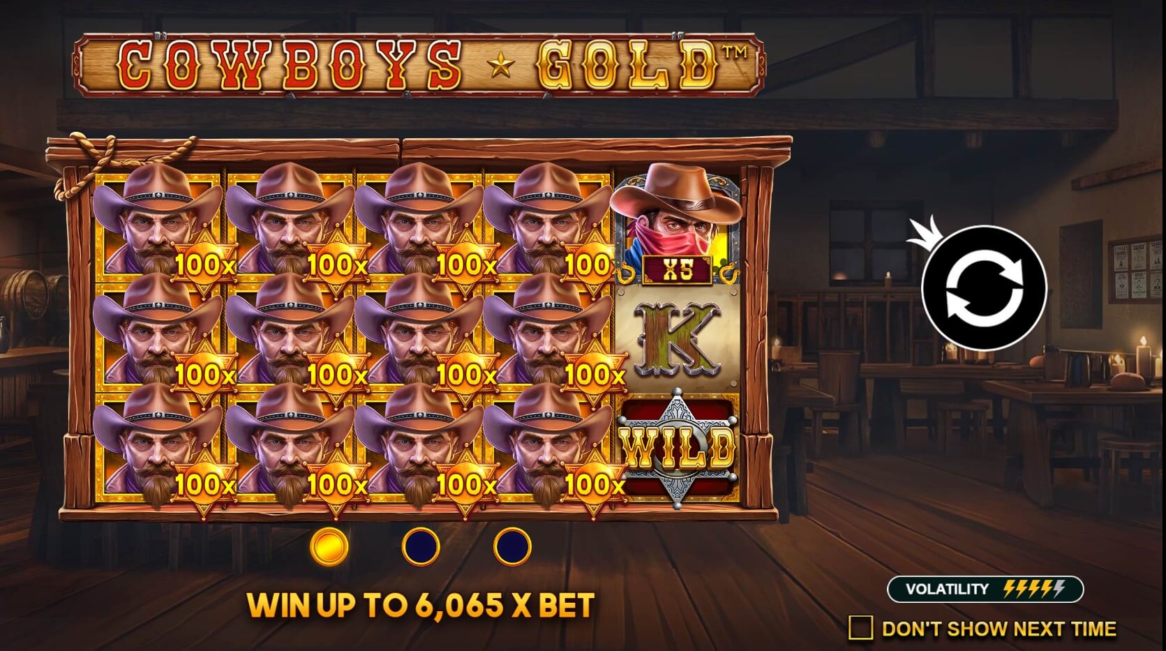 Cowboys Gold Spielautomaten Bewertung, Walzen und Symbolen