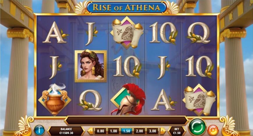 Rise of Athena Spielautomaten Bewertung, Walzen und Symbolen