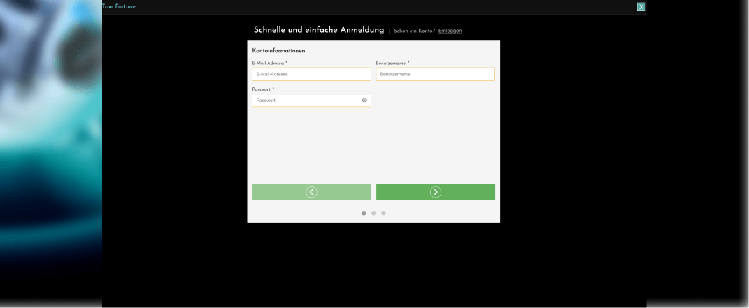 TrueFortune Casino konto eröffnen