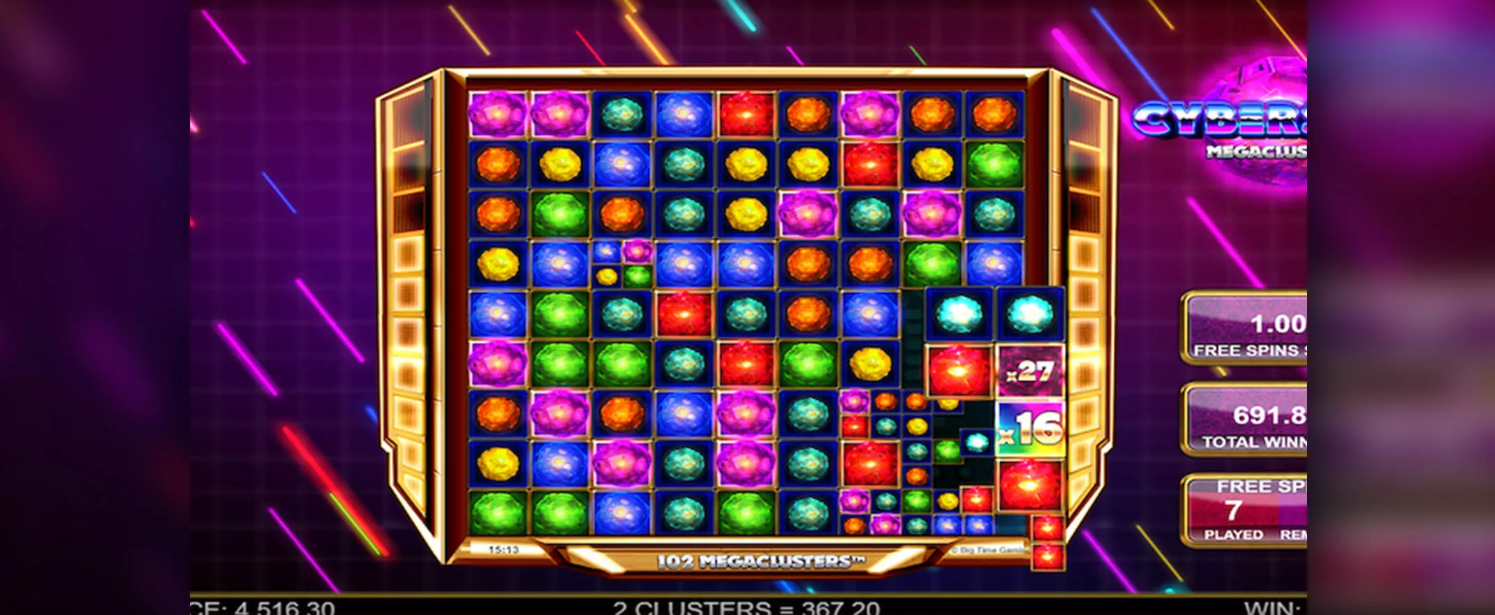 Cyberslot Megaclusters slot screenshot