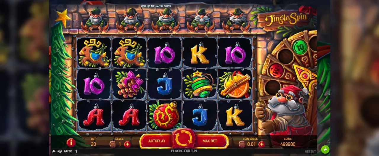 Jingle Spin peliautomaatti, kelat ja symbolit