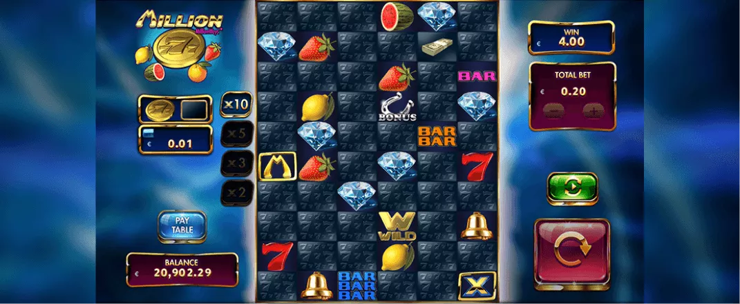 Million 777 slot screenshot of the reels