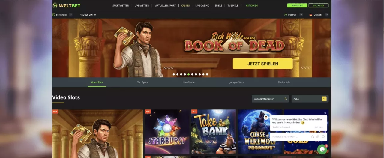 Weltbet Casino spielautomaten