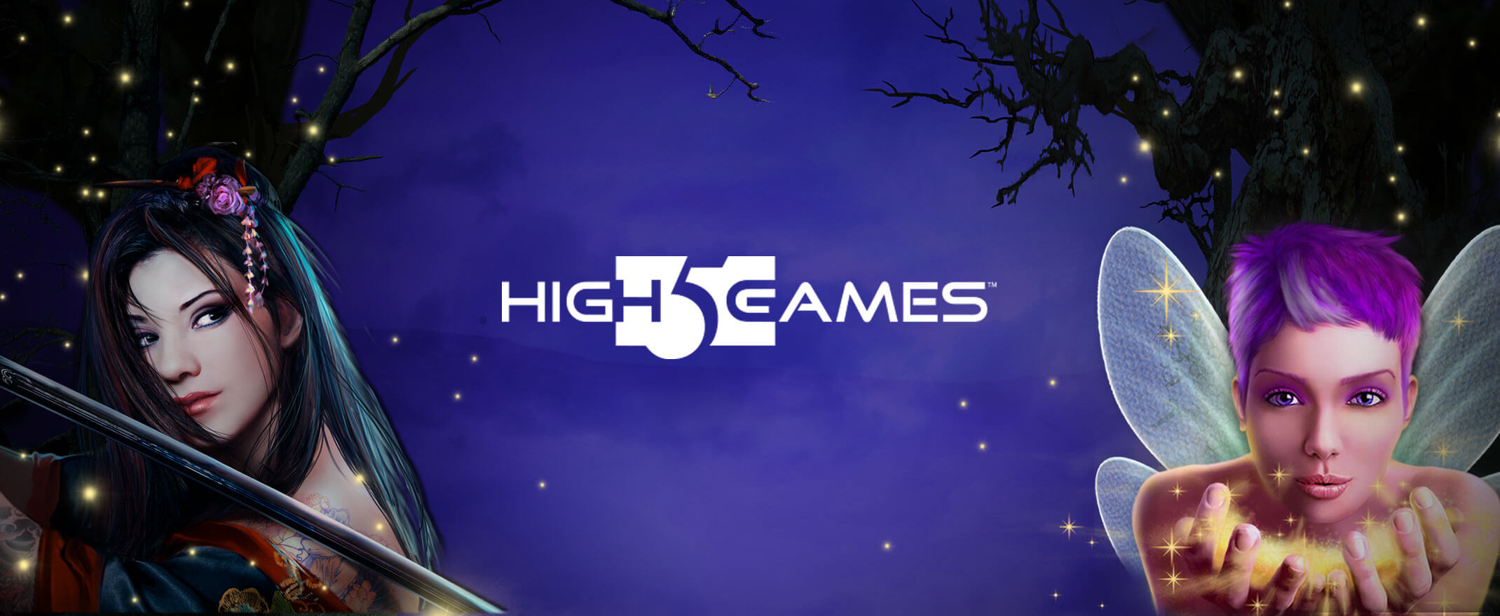 High 5 Games logo on purple background with 2 fairy characters