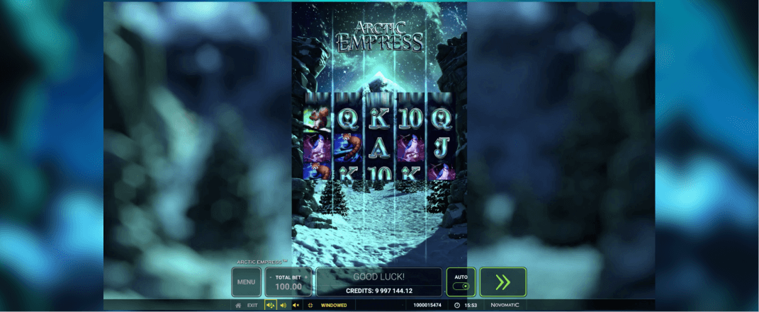 Arctic Empress screenshot of the slots and reels