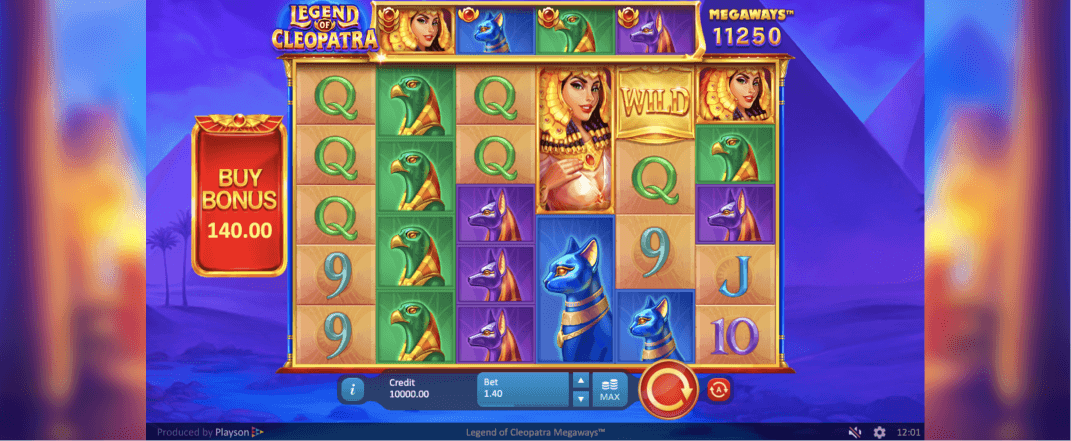 Legends of Cleopatra Megaways slot screenshot
