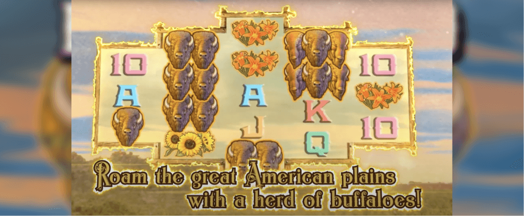 Triple Buffalo slot screenshot of the reels