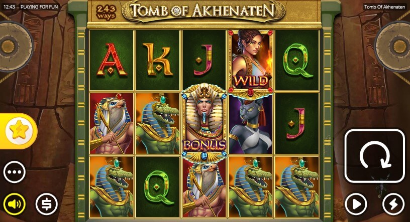 Tomb of Akhenaten Spielautomat, Walzen und Symbolen