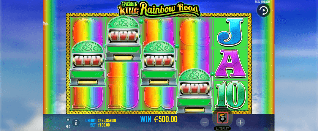 Emerald King Rainbow Road Spielautomaten Bewertung, Walzen und Symbolen