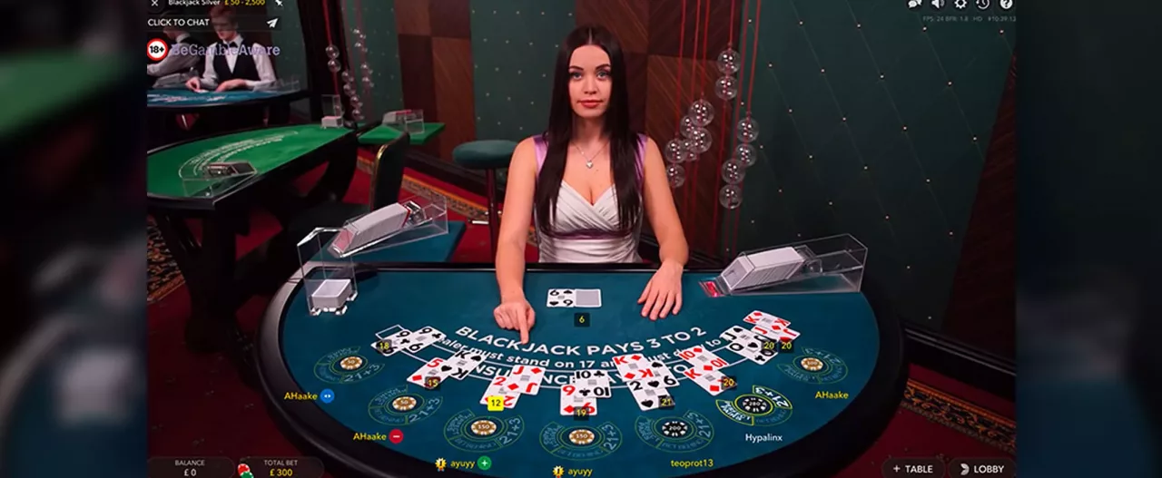 Screenshot of Live Blackjack