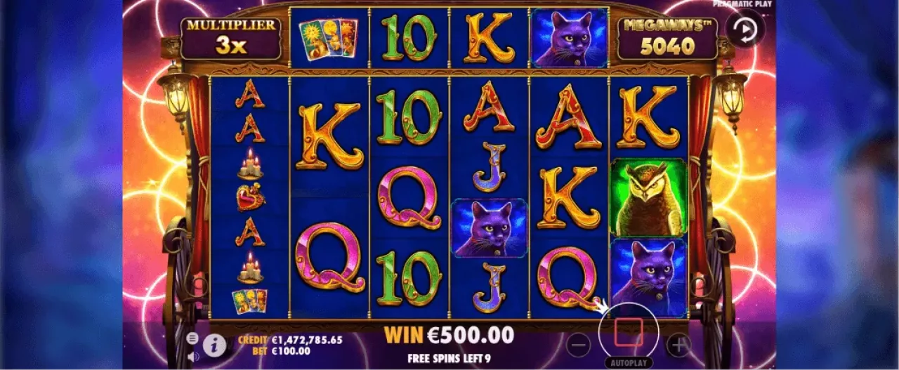 Madame Destiny Megaways slot screenshot of the reels