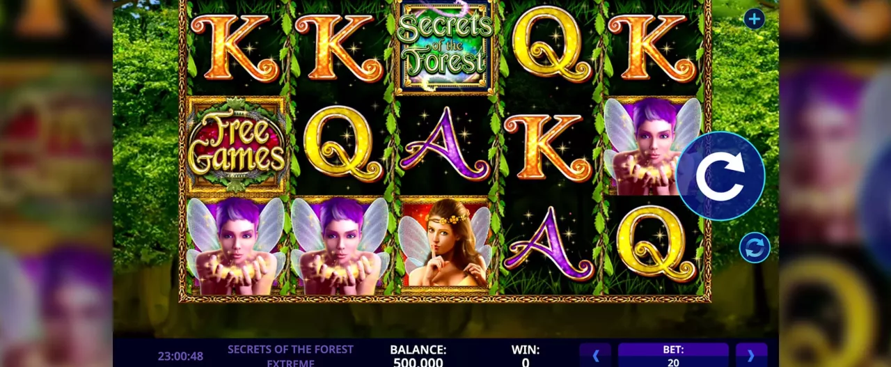 Secrets of the Forest Extreme slot screenshot of the reels