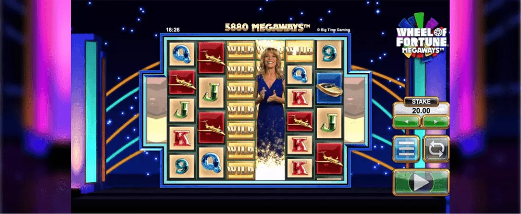 Wheel of Fortune Megaways slot screenshot of the reels