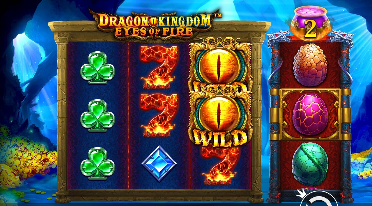 Dragon Kingdom Eyes of Fire Spielautomaten Bewertung, Walzen und Symbolen