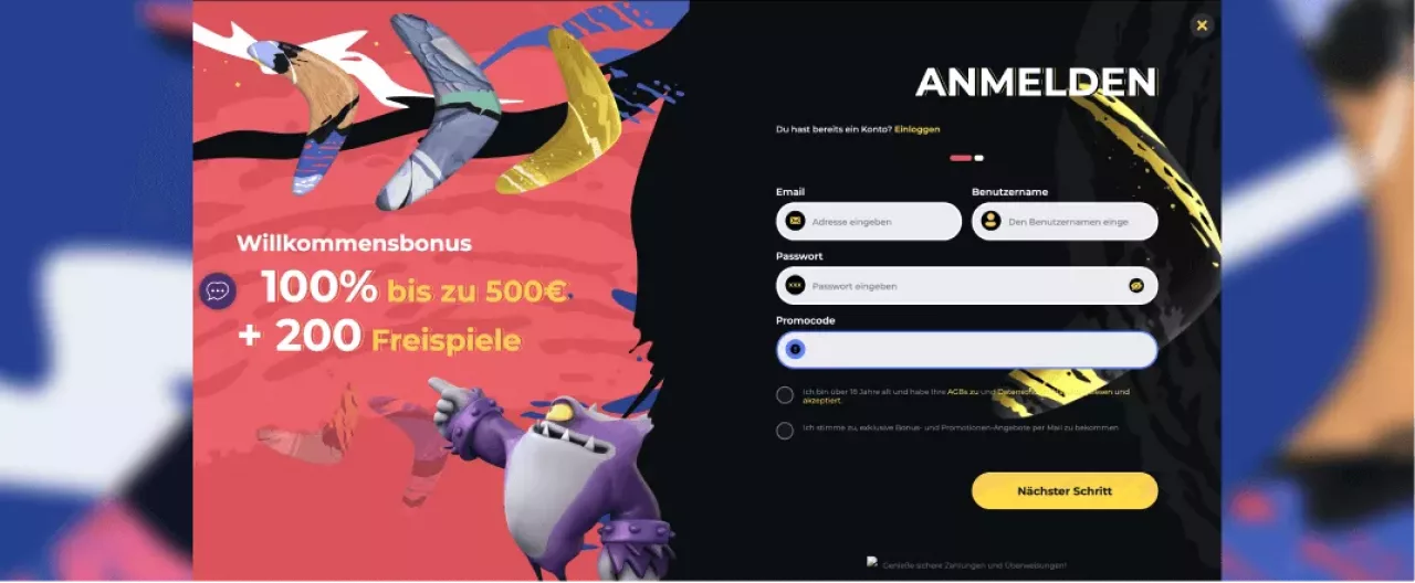 Boomerang Casino registrierung