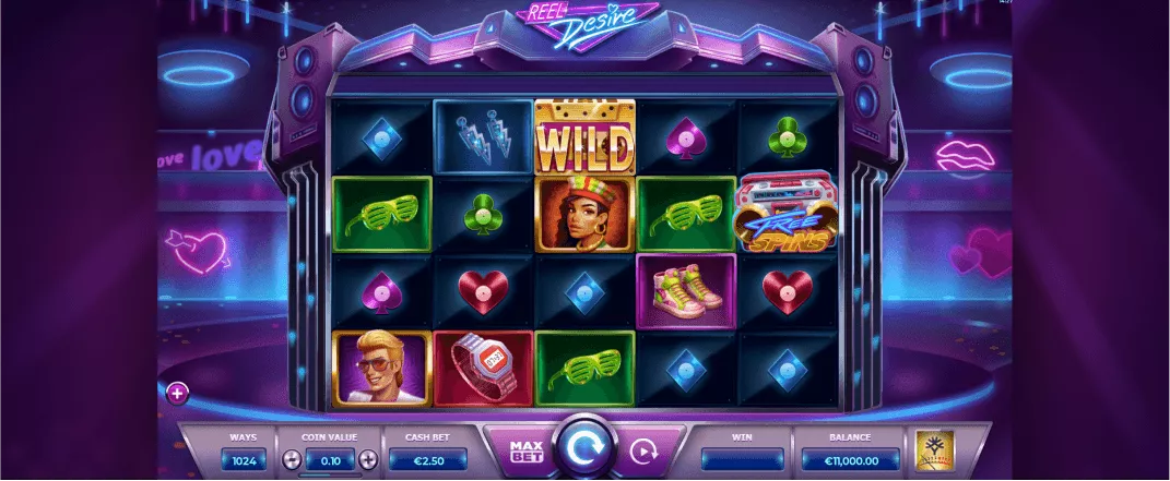 Reel Desire slot screenshot of the reels