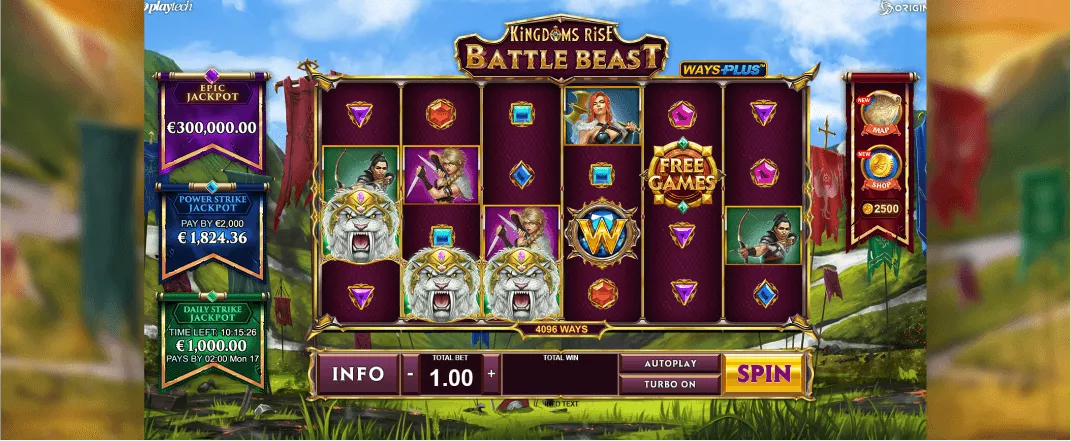 Kingdom's Rise: Battle Beast slot screenshot
