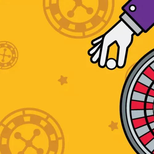 Live Roulette featured image on a yellow background