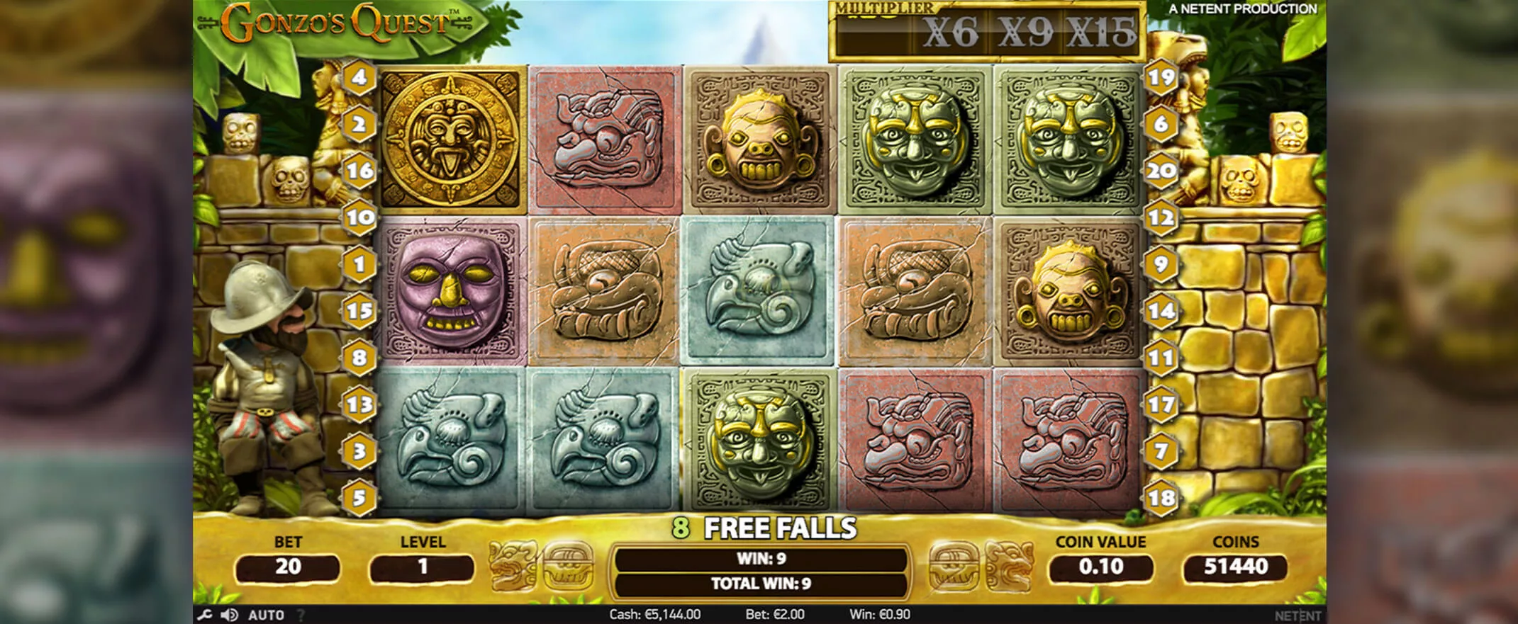 Gonzo's Quest slot screenshot