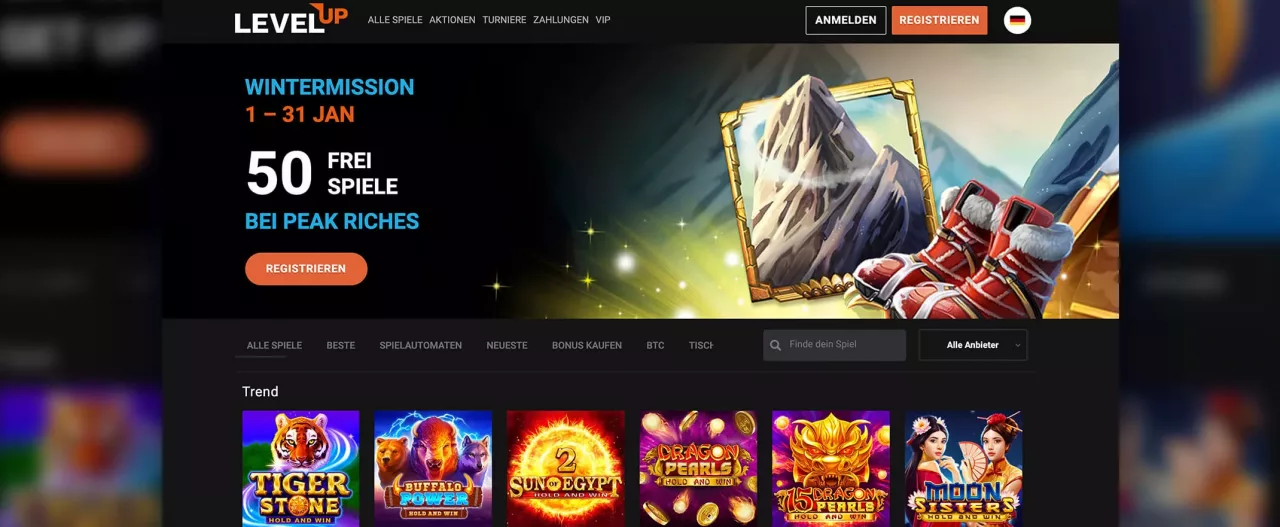 LevelUp Casino startseite