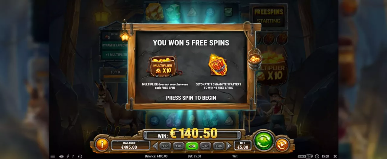 Miner Donkey Trouble screenshot of the feature