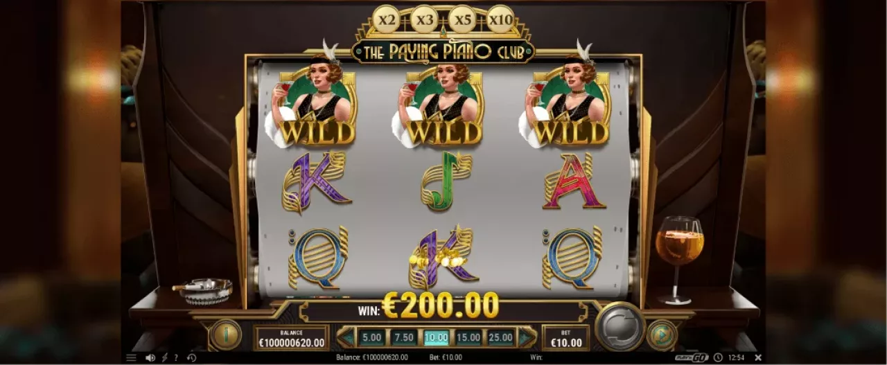 The Paying Piano slot screenshot of the reels