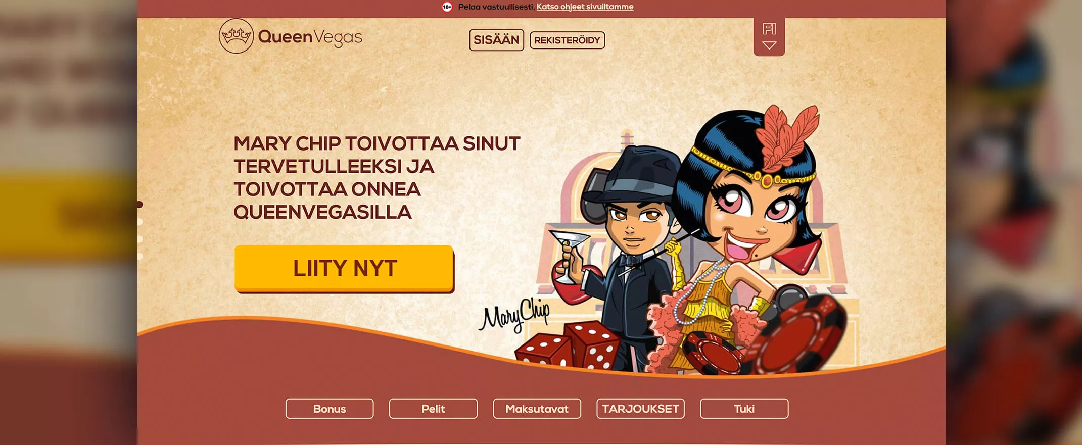 Queen Vegas Casinon etusivu