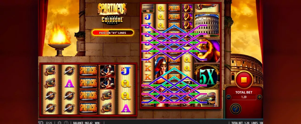 Spartacus Super Colossal Reels slot screenshot