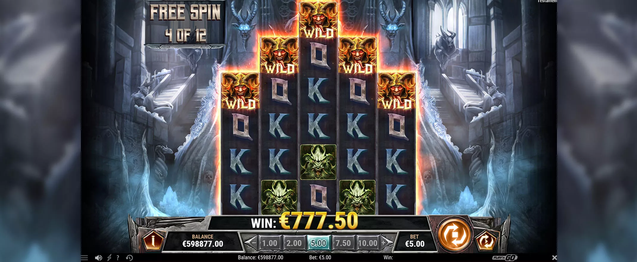 Testament slot screenshot of the feature