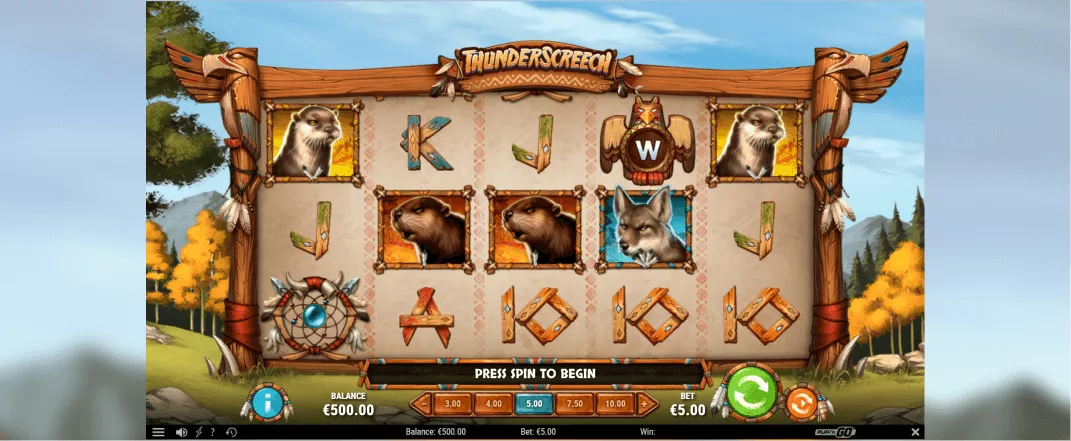 ThunderScreech slot screenshot of the reels
