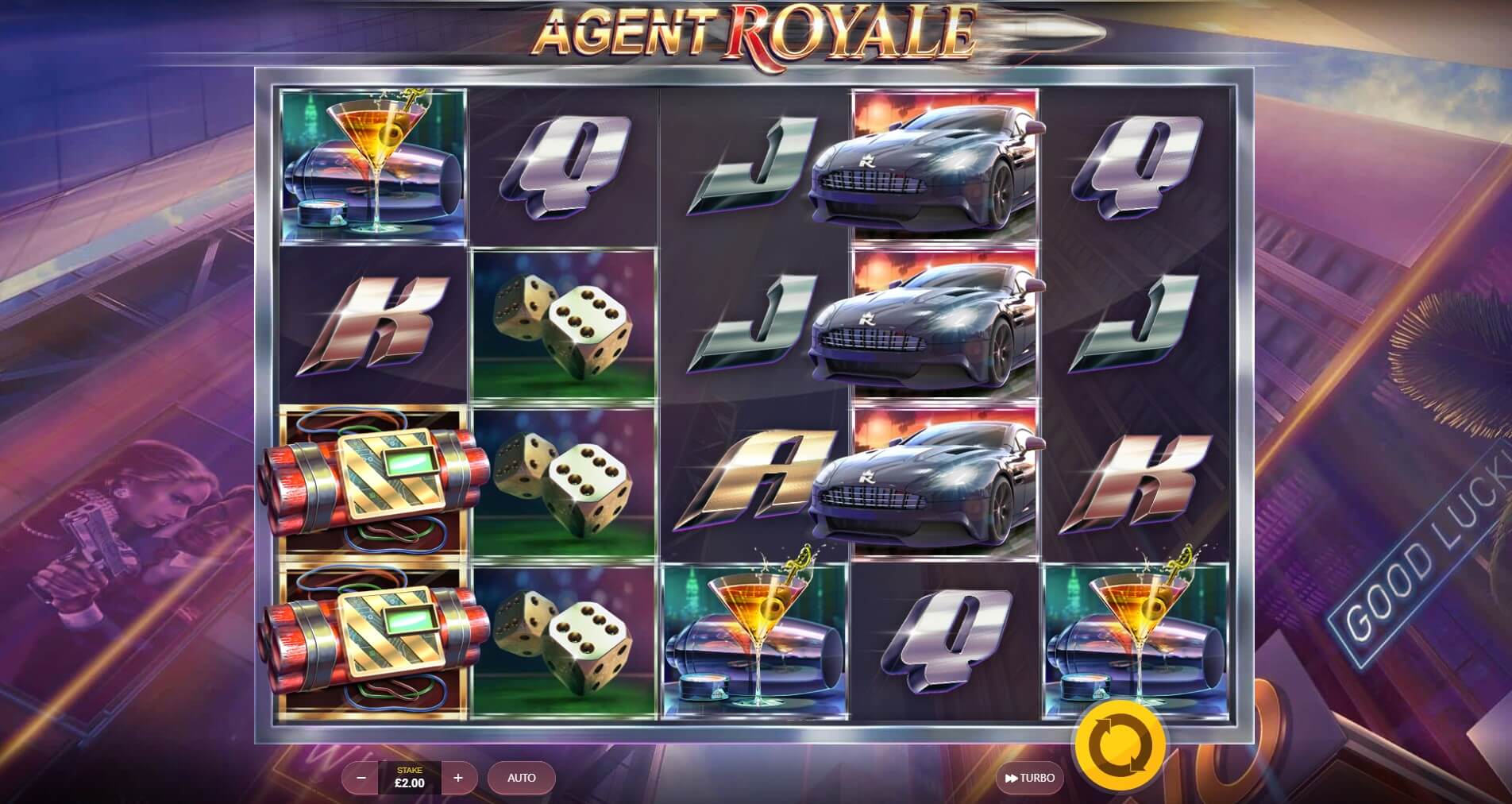 Agent Royale -peliarvostelu, kelat ja symbolit