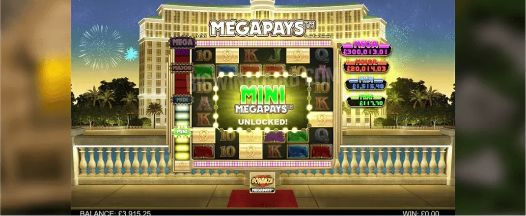 Bonanza Megapays slot screenshot of the reels