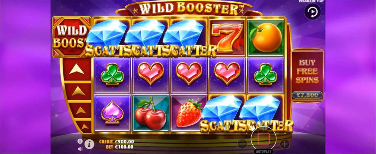 Wild Booster slot screenshot of the reels