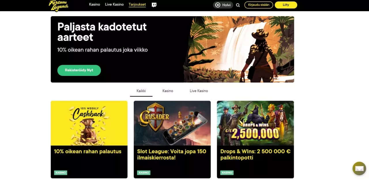 Fortune Legends casinon etusivu