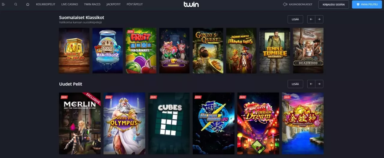 Twin Casinon etusivu