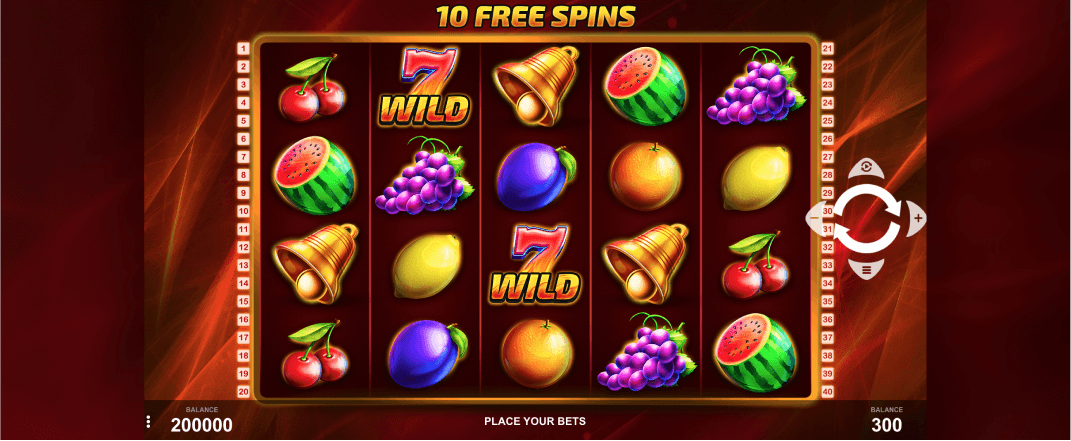 Hot Wild 7s slot screenshot of the reels