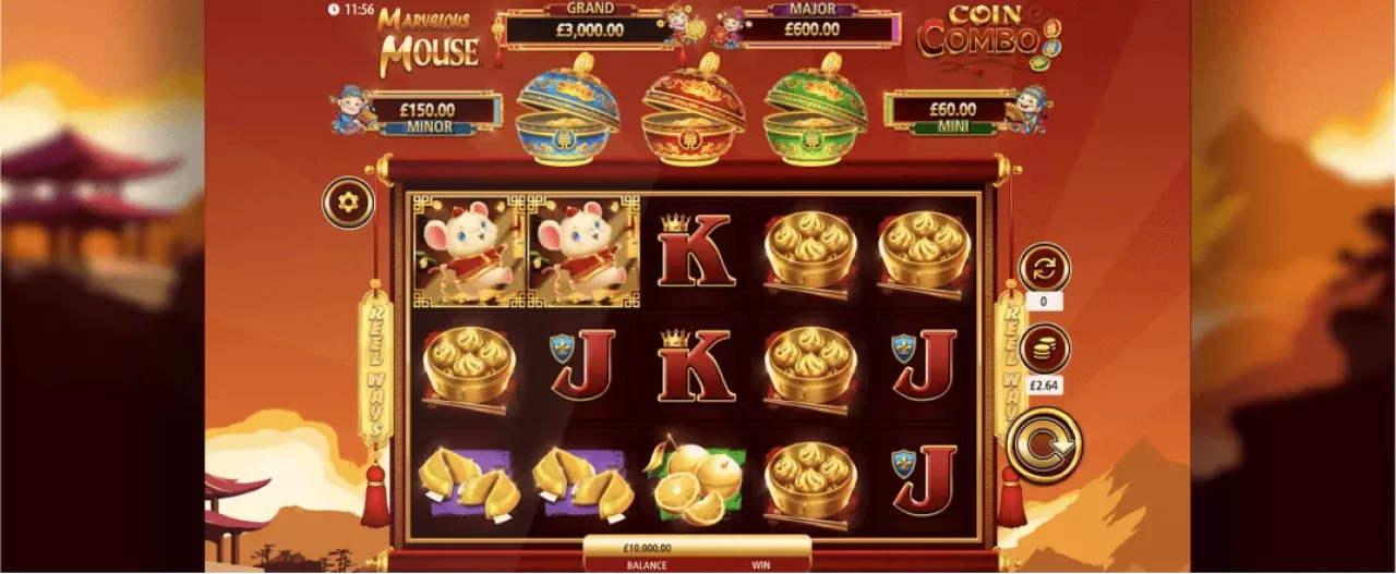 Marvelous Mouse Coin Combo slot screenshot of the reels