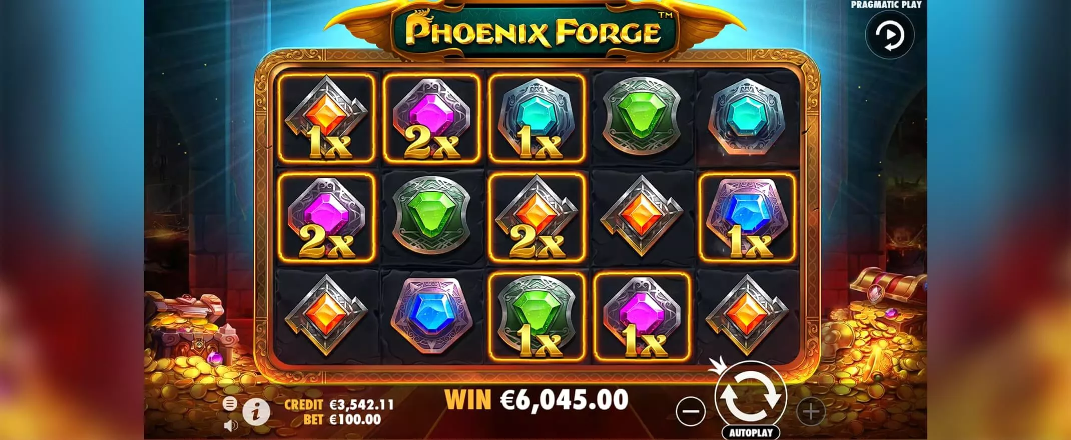 Phoenix Forge slot screenshot of the reels