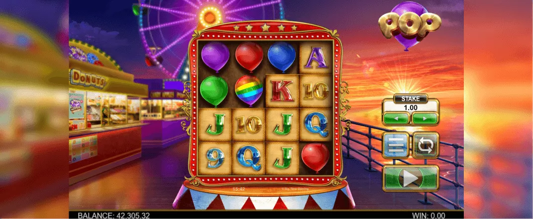 Pop slot screenshot of the reels