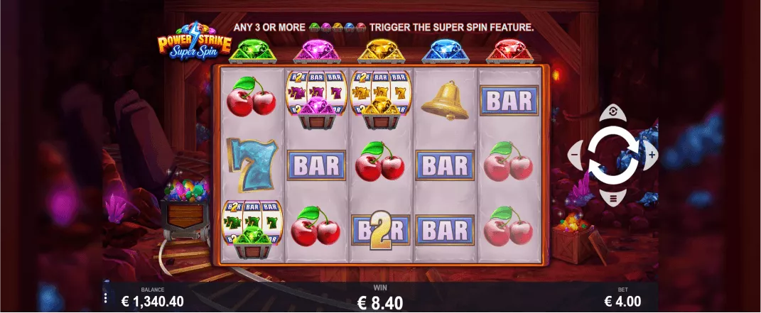 Power Strike Super Spin slot screenshot of the reels