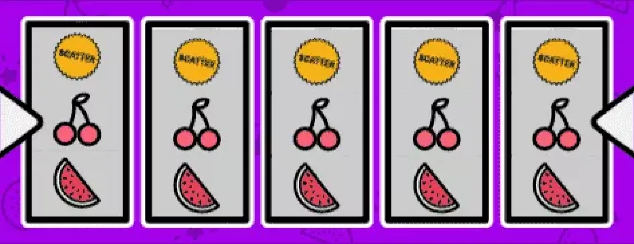 Gif of nudging reels slot feature