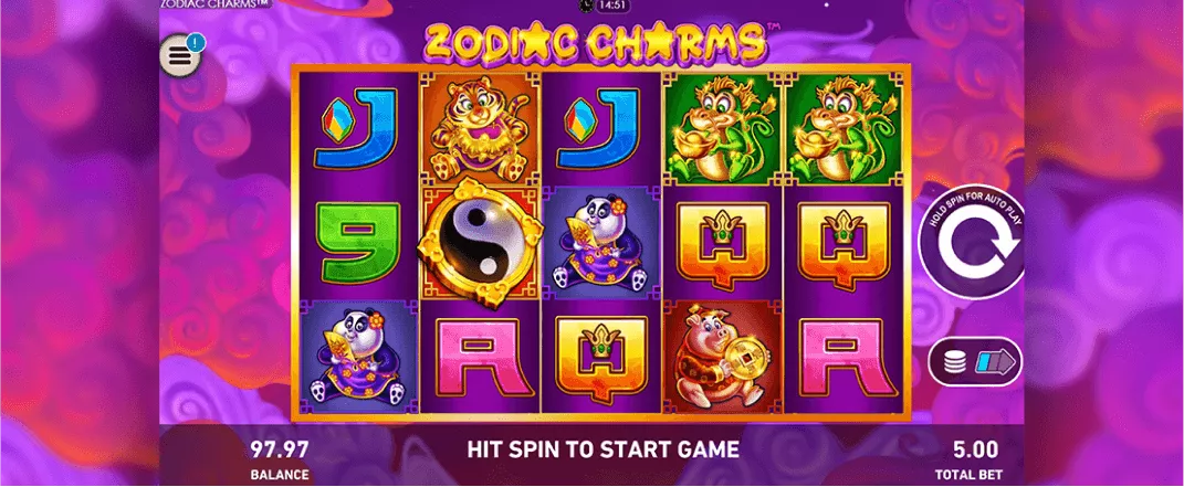 Zodiac Charms slot screenshot of the reels