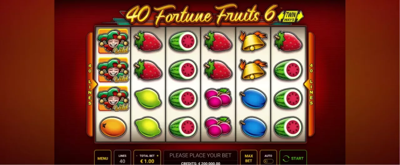 40 Fortune Fruits 6 slot screenshot of the reels