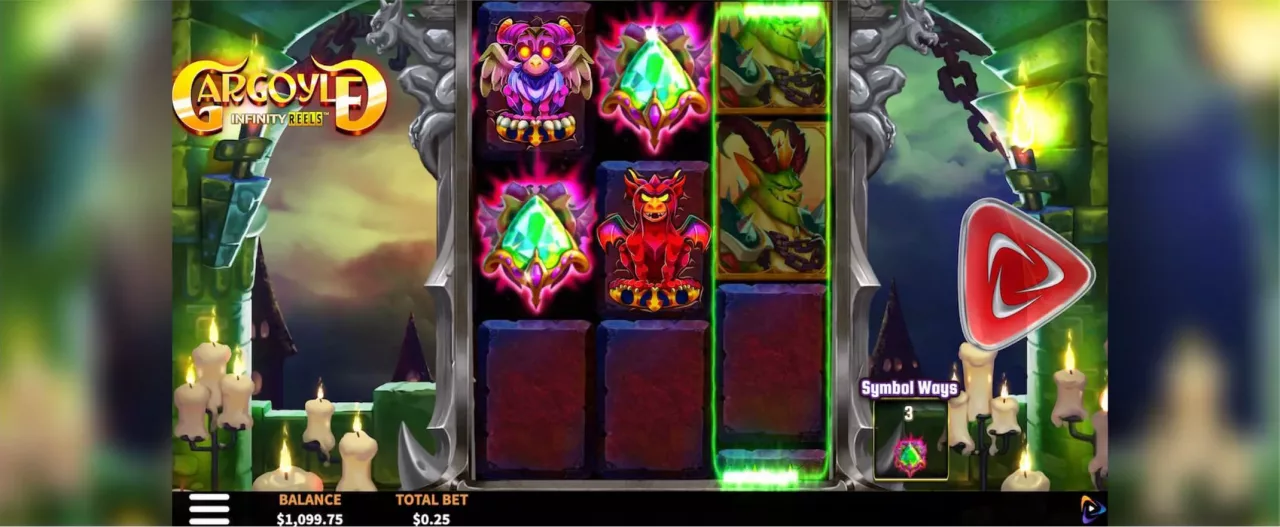 Gargoyle Infinity Reels slot screenshot