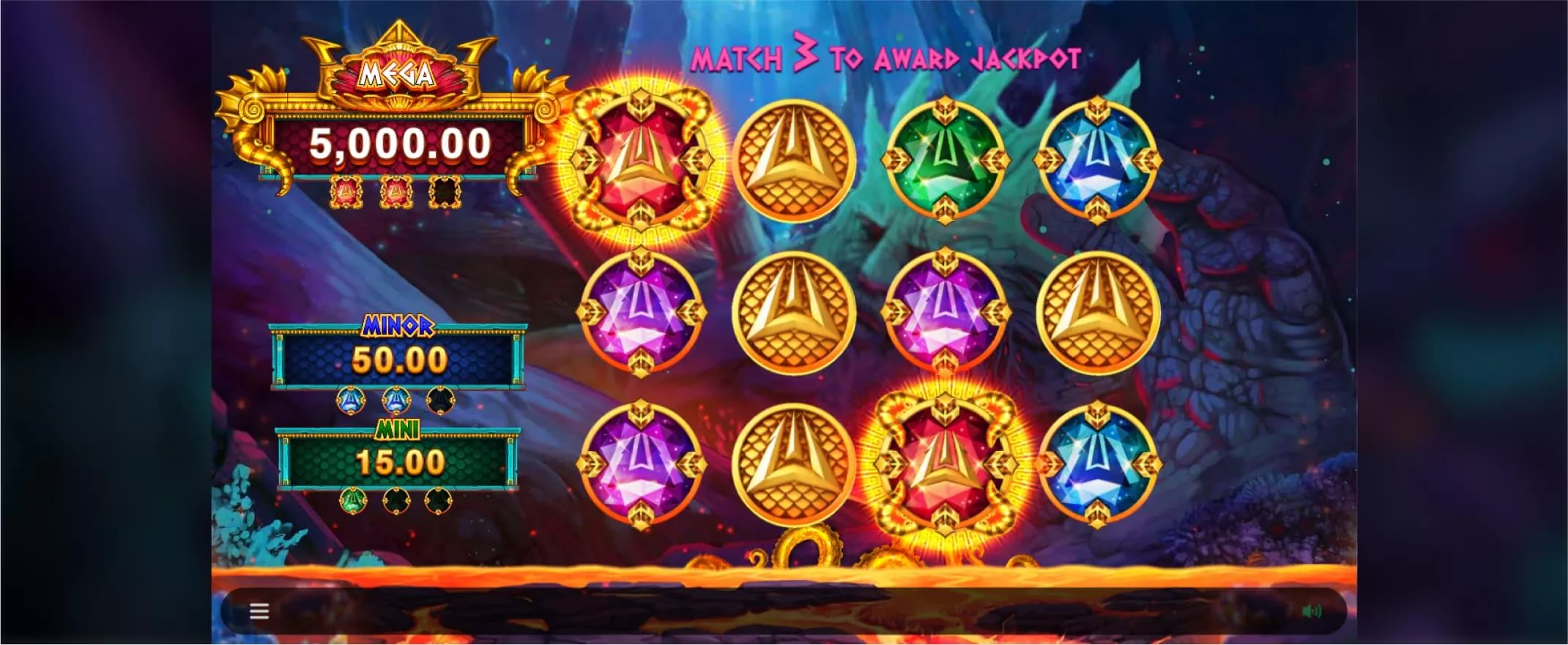 Ancient Fortunes: Poseidon Megaways™ slot screenshot of the reels